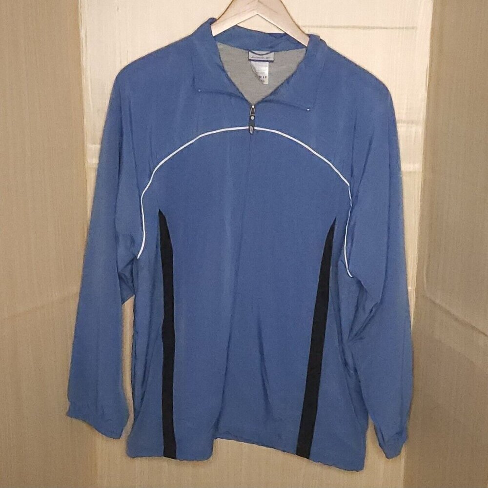Reebok Mens Blue Full Zip Windbreaker Jacket Large